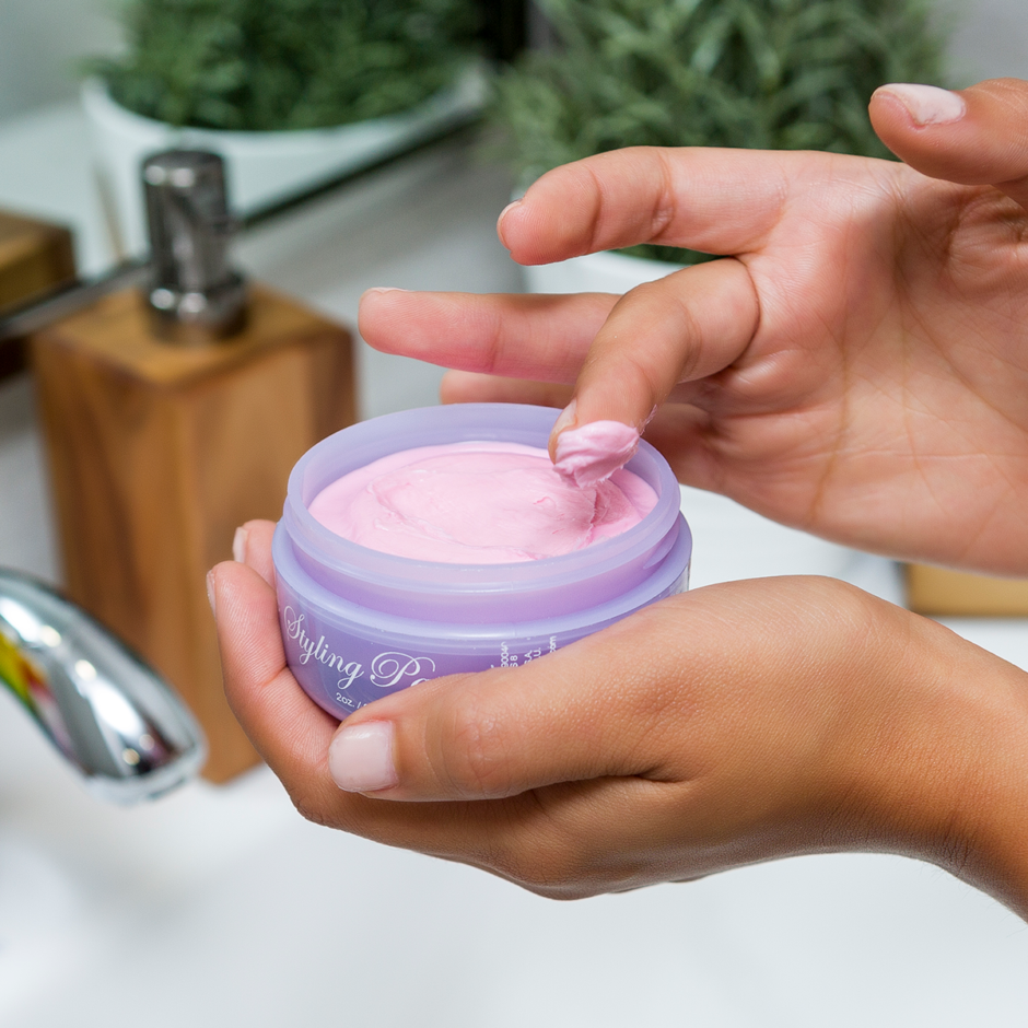 Swatch of Styling Paste on hand