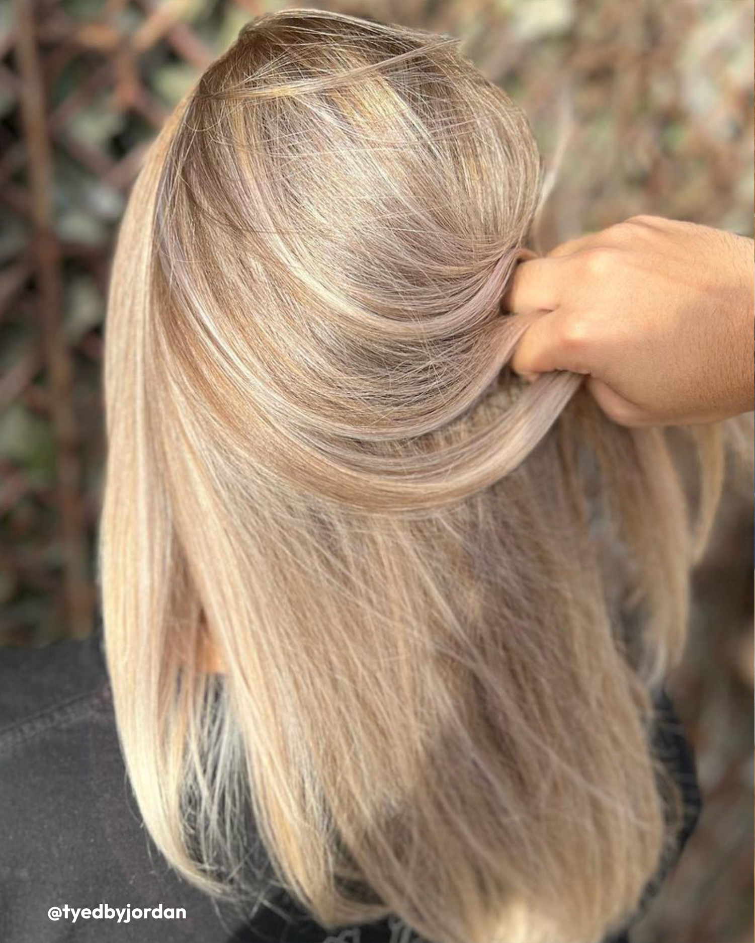 Hair with Hydrate Duo, Polish and Shine Cream applied