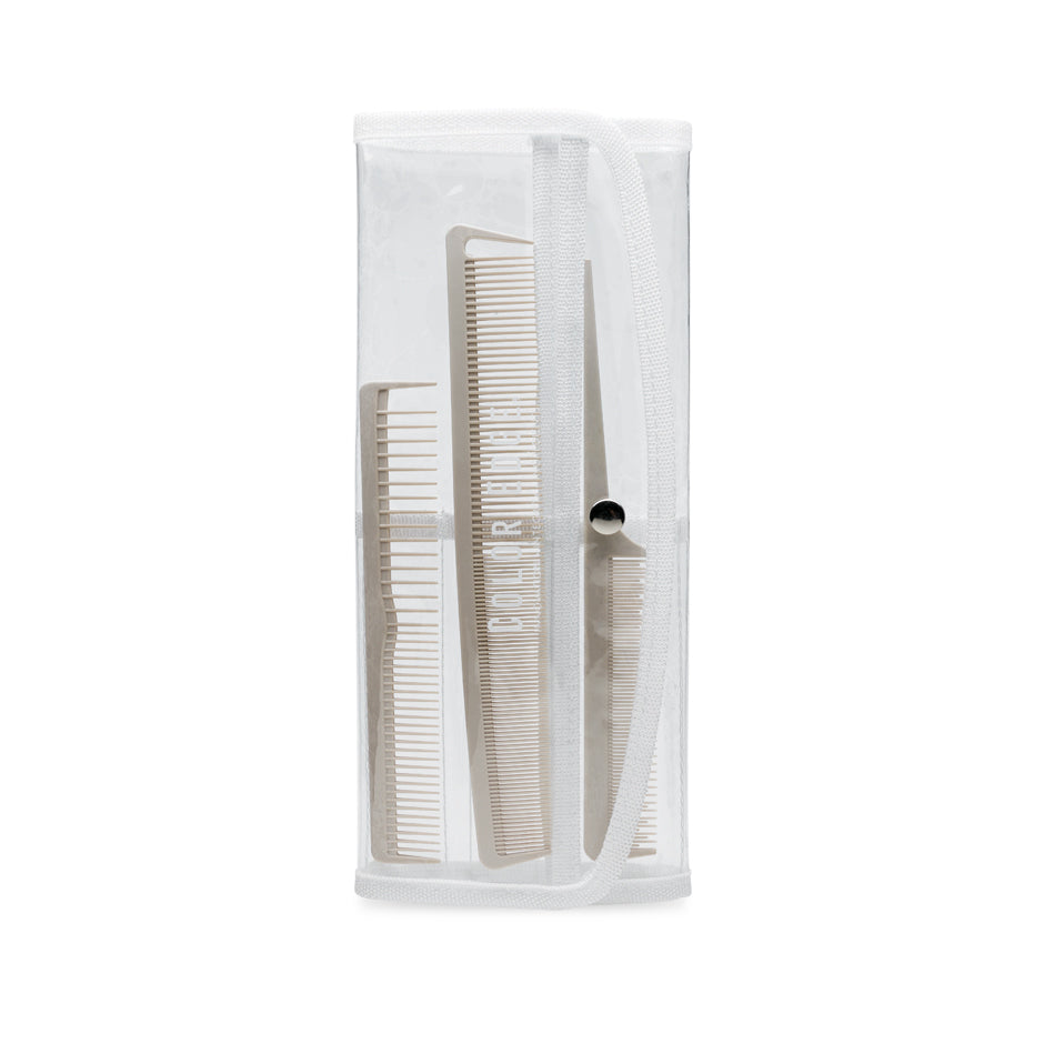 Carbon Comb Set closed in pouch