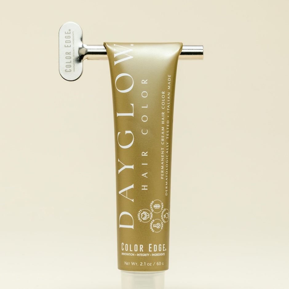 Color Key attached to hair color tube