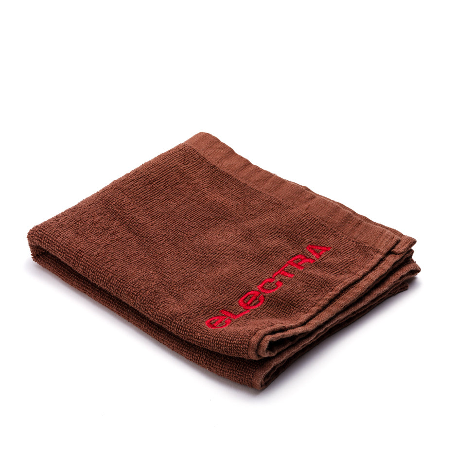 Brown hair towel