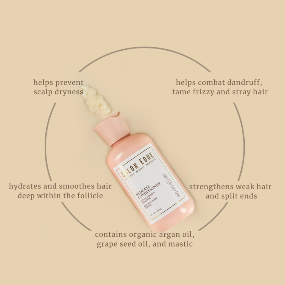 Helps prevent scalp dryness and dandruff, strengthens weak hair, hydrates deep within the follicle