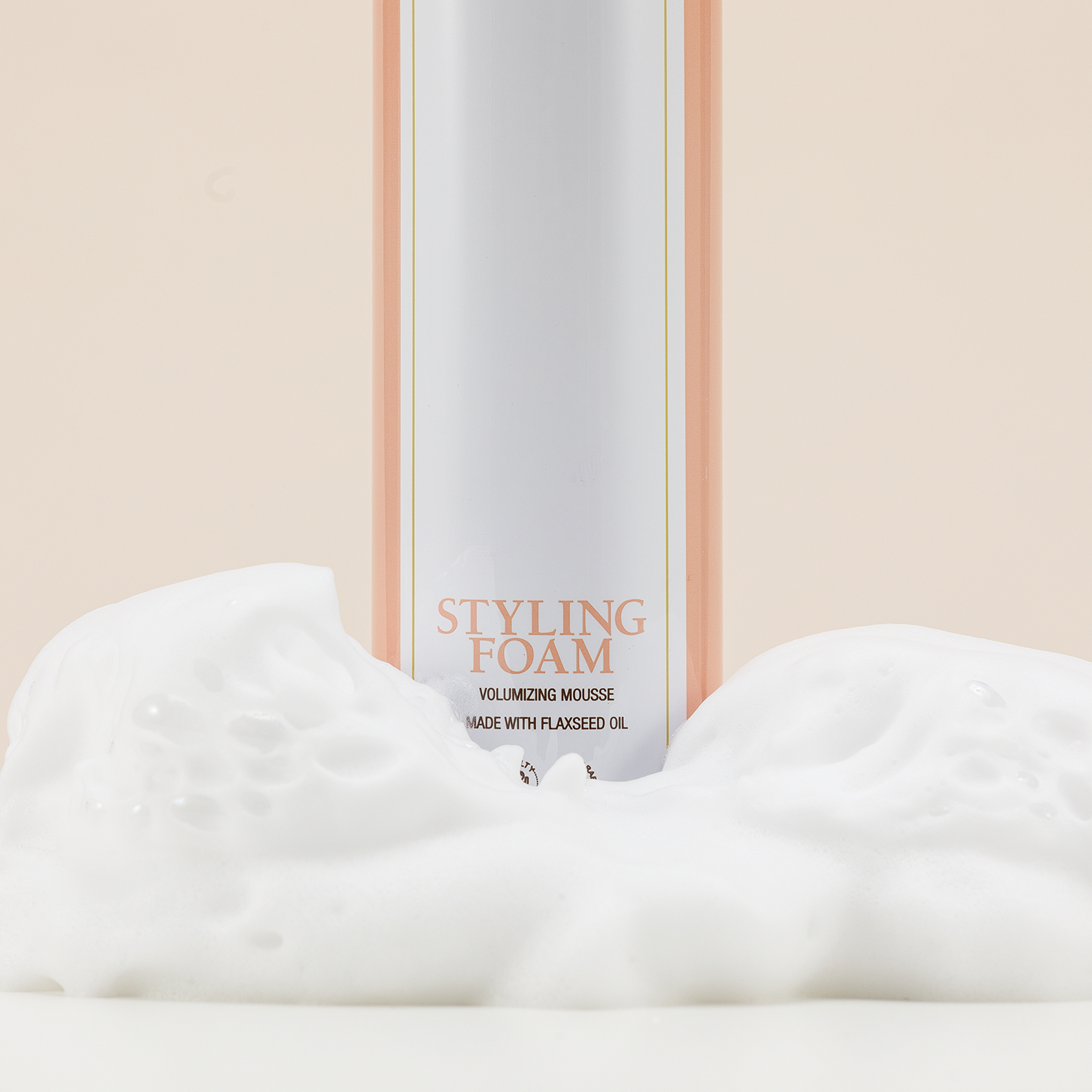 Styling Foam canister with foam in front of it