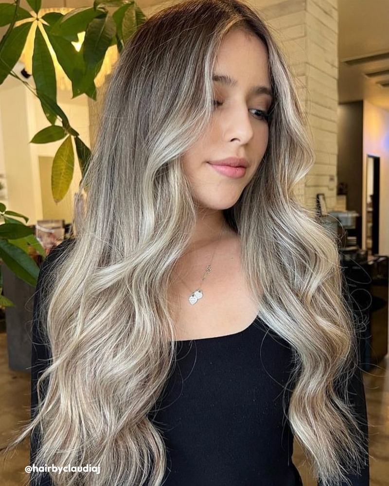 Hair with Hydrate Duo, Nourishing Masque, and Frosty Shampoo applied