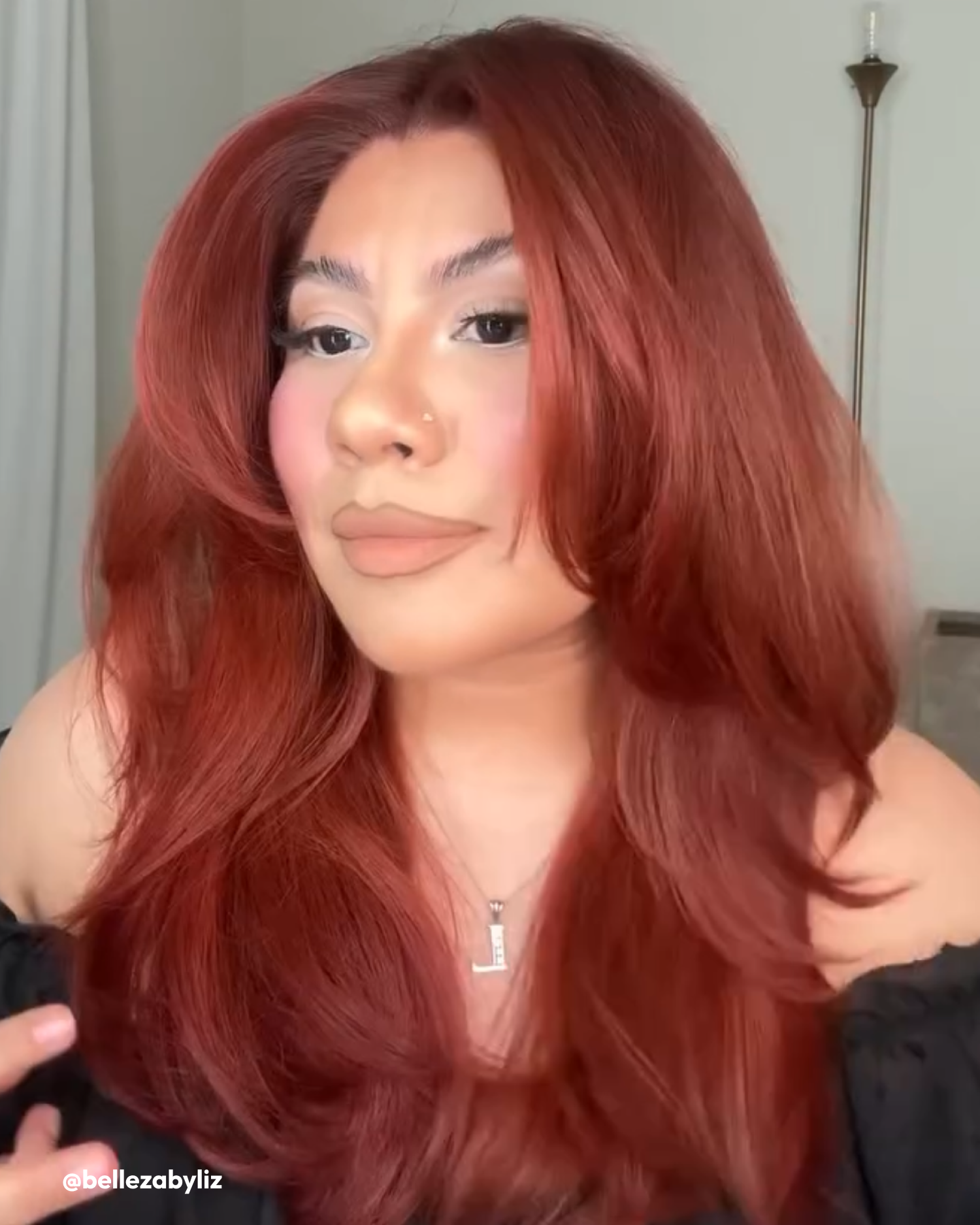Woman wearing Color Reconstructor and Styling Foam in hair