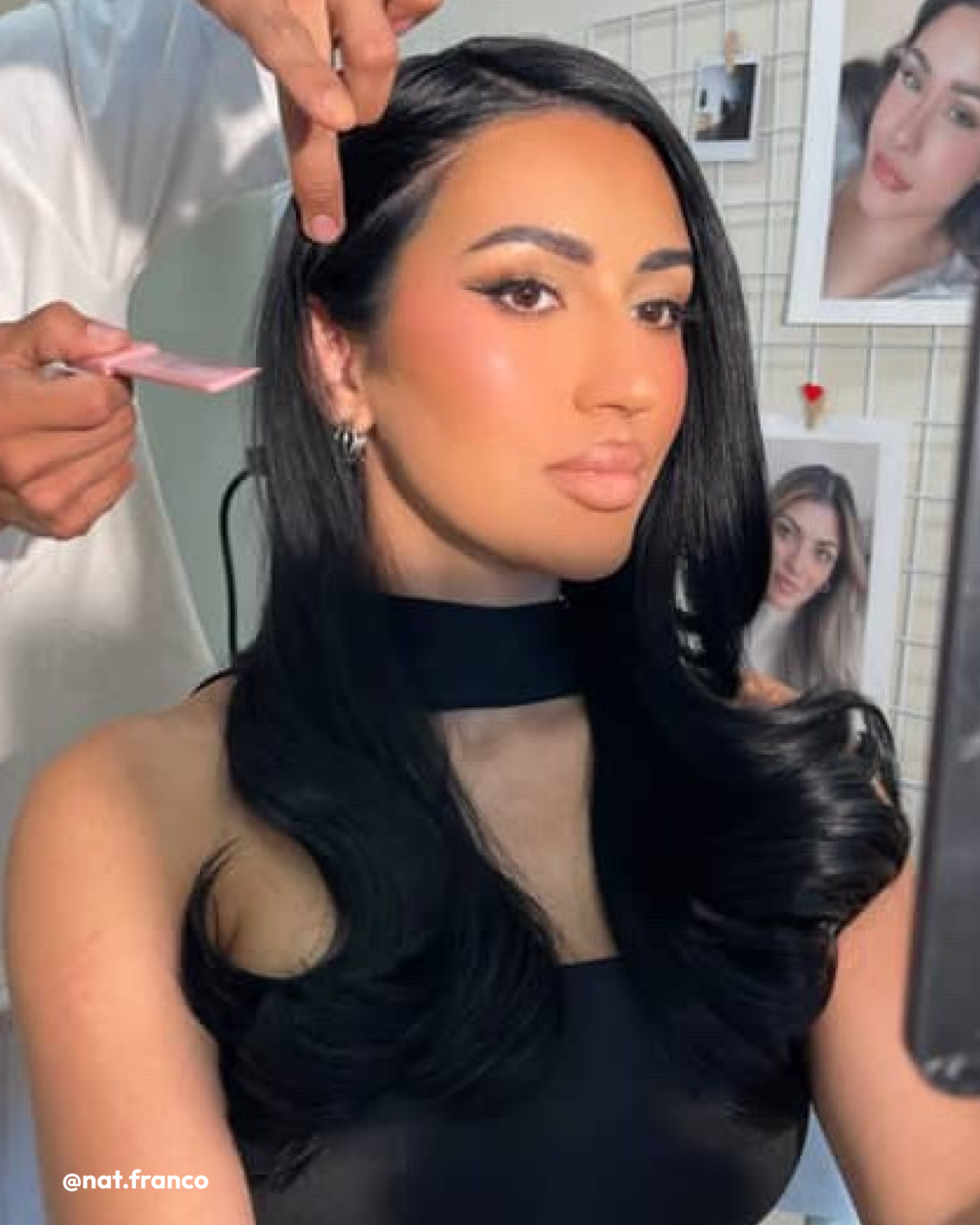 Woman wearing Polish in hair